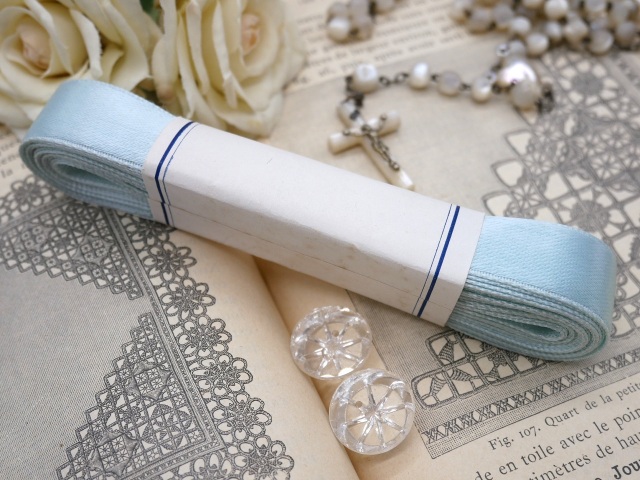 アンティーク＆ブロカント / カットクロス・リボン /フランスブルー