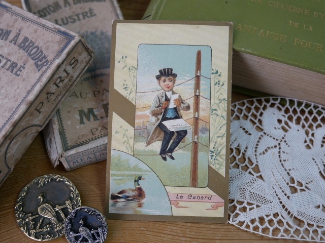 フランスアンティーク　クロモカード 5枚セット 5枚 セット! クロモカード フランス アンティーク ※シャンク